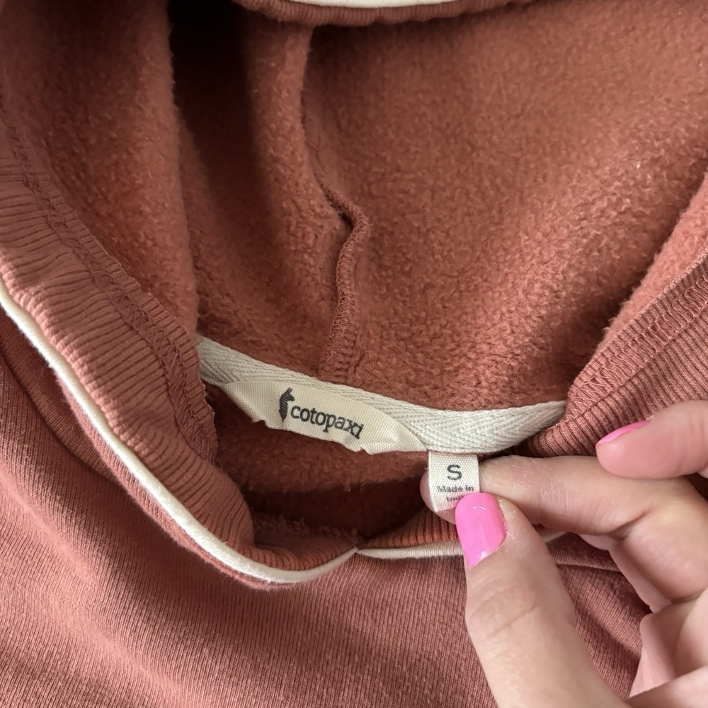 Cotopaxi Hoodie Sweatshirt Womens Small Orange Do Good‎ Graphic Fleece Pullover - Picture 4 of 8